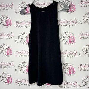 Lululemon open back tank top mock neck black ribbon 🎀 tie up black logo comfy